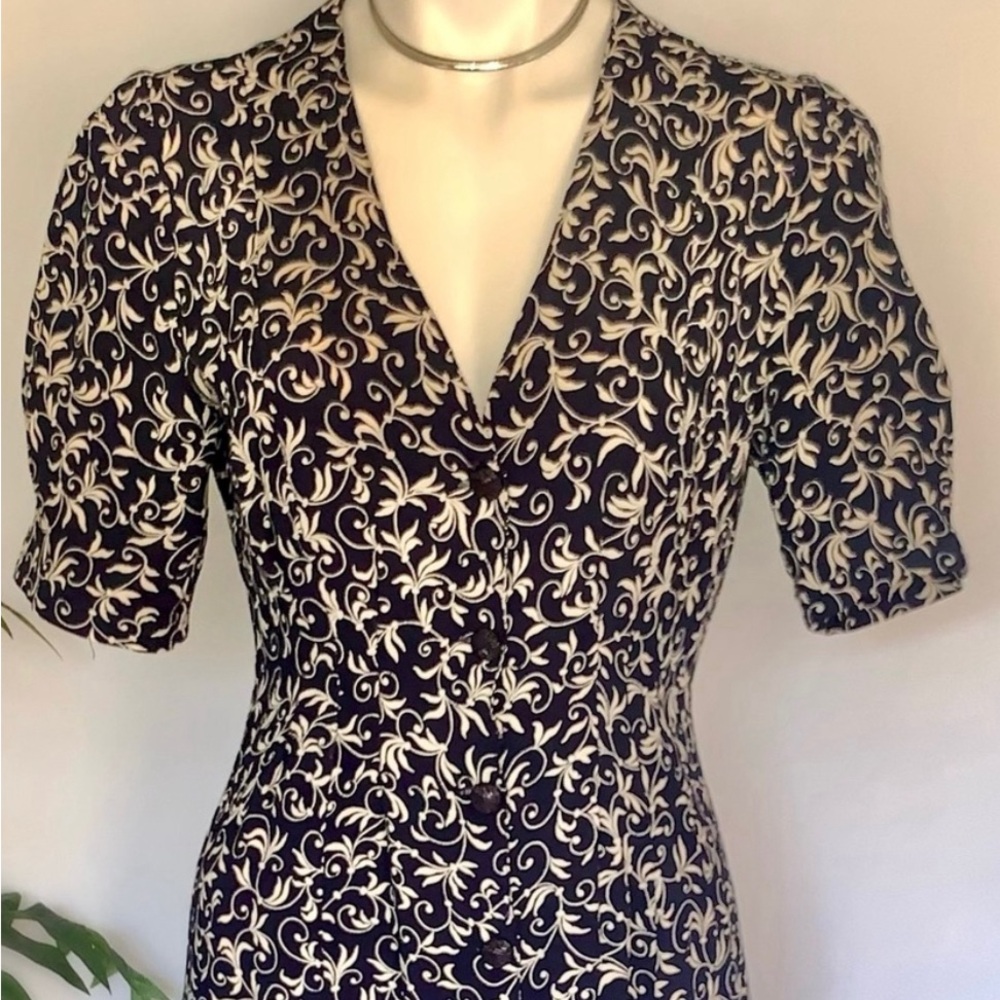 Rayon Vintage Midi Dress